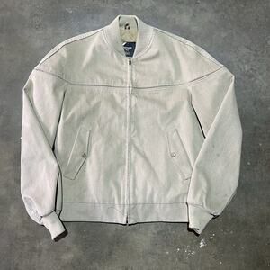 Vintage 70s Sears Beige Corduroy Boxy Bomber Jacket